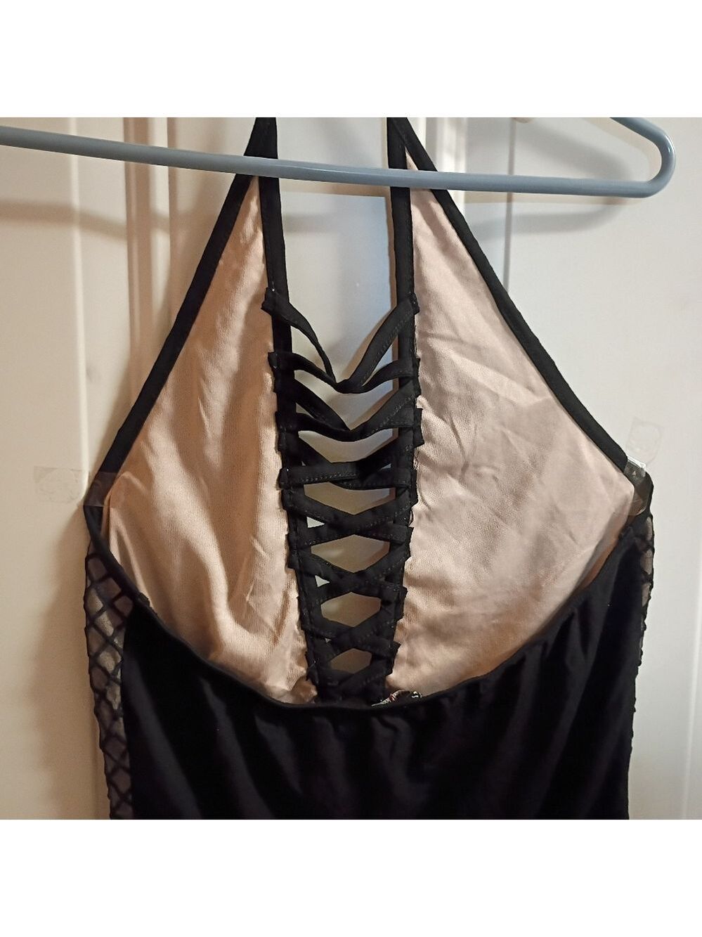 2/$10 Vintage Fashion Nova Black And Beige Bodysuit Medium - Picture 10 of 12